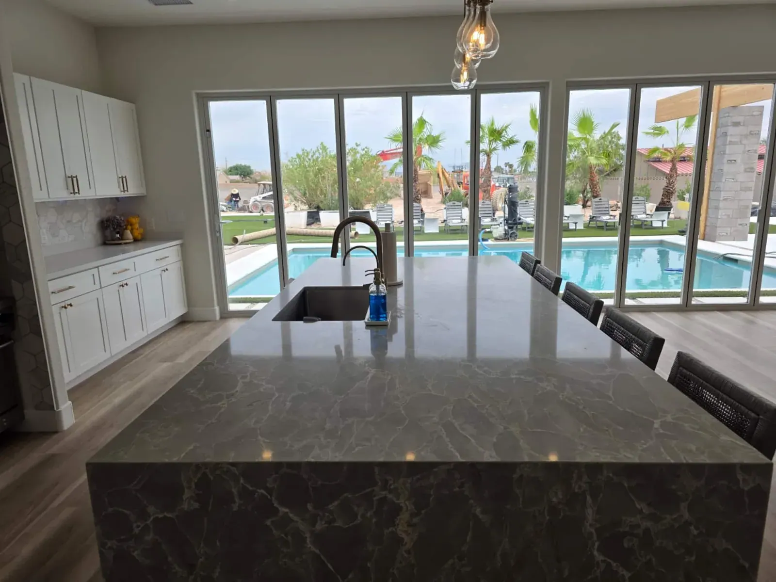 The kitchen from the dining side