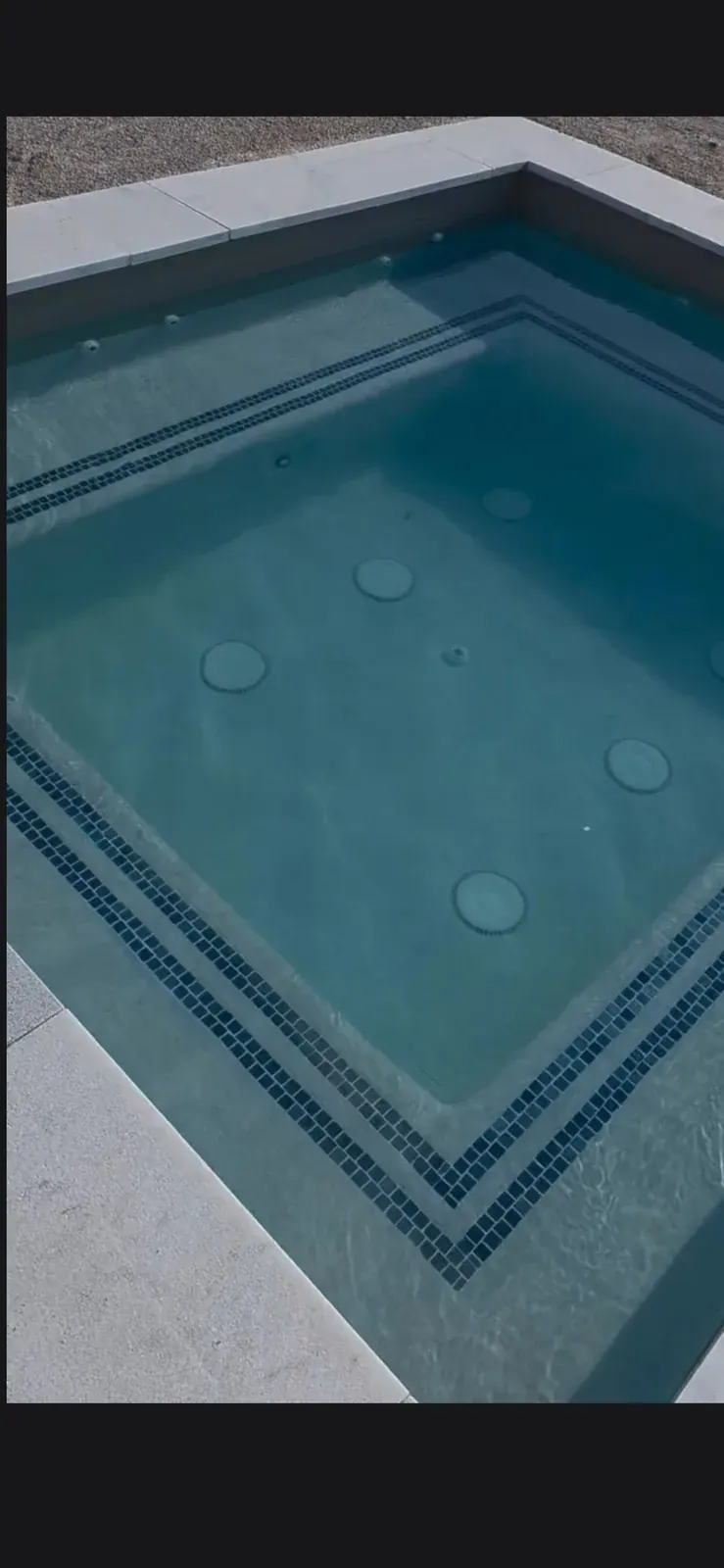 The pool area in the Las Vegas sun