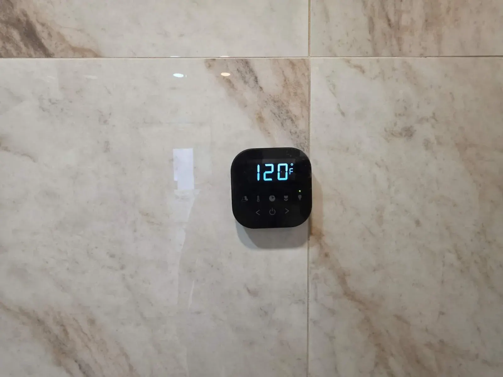 Inside the steam room